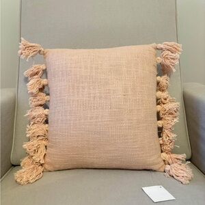 Hobby Lobby Peach/Pink Tassel Pillow